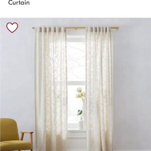 Elegant Cream Geometric Curtain